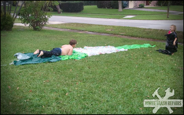 The Wet Tarp Slip and Slide (Guaranteed Injury)